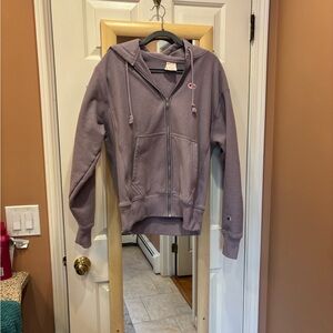 Champion Reverse Weave Full Zip Hoodie - Lavender Mauve - Size Medium